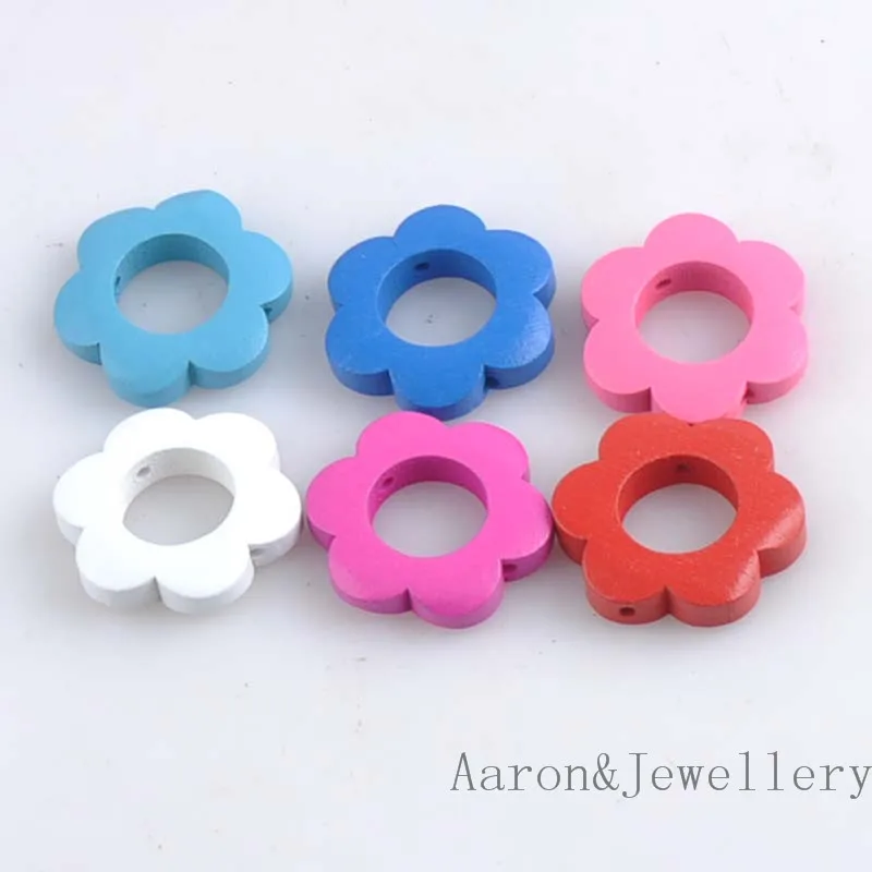 30 шт Смешанные гирлянды деревянные бусины для изготовления ювелирных изделий 26