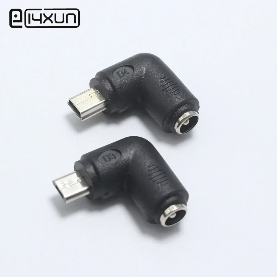 EClyxun 1 шт. 5 5x2 мм гнездо для Mini/Micro USB папа Pin DC разъем питания 90 градусов адаптер V8
