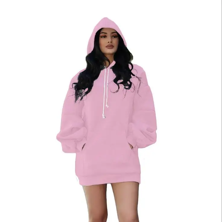 

Autumn Women Hoodies Soft Sweatshirts Solid Color Black Pullovers Hooded Collar Casual Sweatshirts For Ladies Hoodies V517
