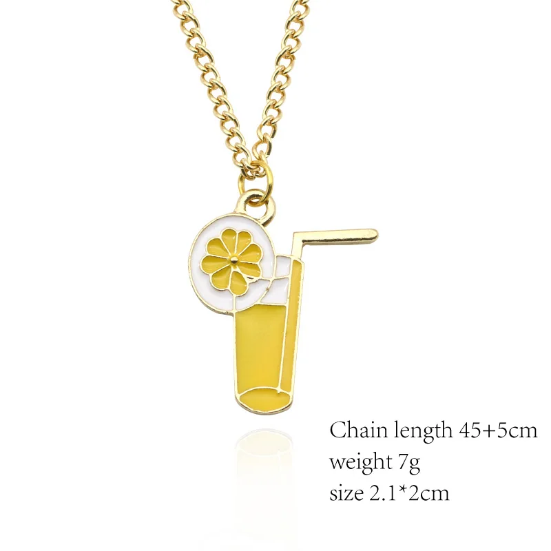 Модные Стиль вареных яиц чашка для лимонного сока еда серии кулон состоящий из