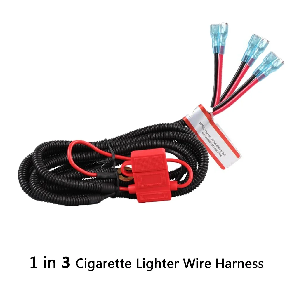 Easy to installation Wiring Harness Suitable for Car USB Charger Adapter Cigarette Lighter Power Socket 1 in 3 Wire | Автомобили и