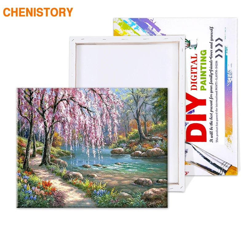 Набор для рисования по номерам на холсте пейзаж 40 х50 дюймов|oil painting|diy oil paintingpaintings