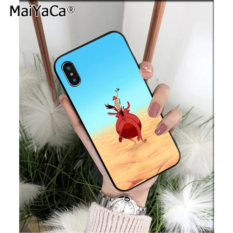 Мягкий силиконовый черный чехол MaiYaCa The Lion King для Apple iPhone 8 7 6 6S Plus X XS MAX 5 5S SE XR |