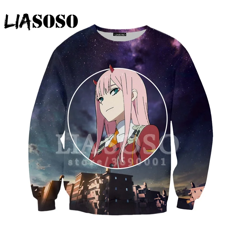 3 Liasoso толстовка с капюшоном 3d принт для мужчин и женщин аниме Дарлинг в The Franxx Zero Two сексуальная обувь для девочек Повседневный пуловер Long-sleeveX0555 - Цвет: 3
