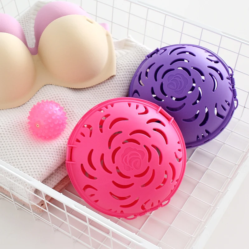 1Pc Creative Useful Bubble Bra Double Ball Saver Washer Bra Laundry Wash Washing Ball For House Keeping Clothes Cleaning Tool