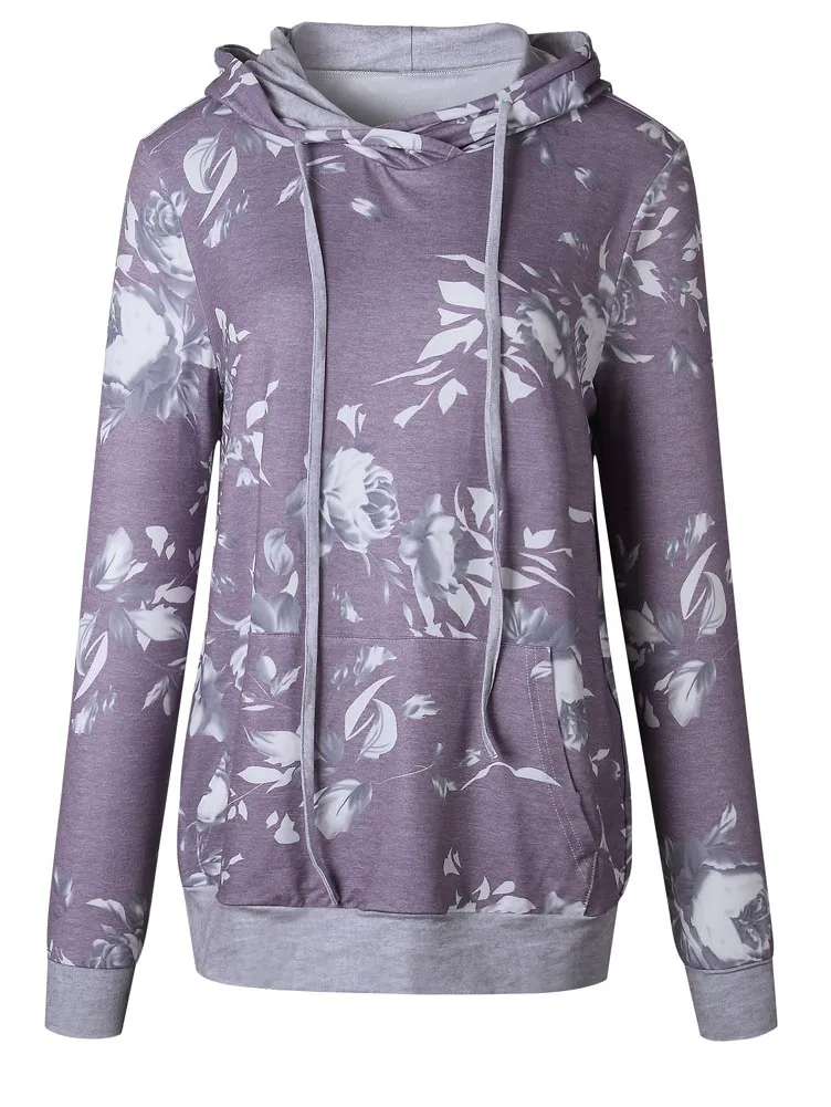 Новинка 2019 модные женские свитшоты Hitmebox с длинным рукавом и цветочным принтом