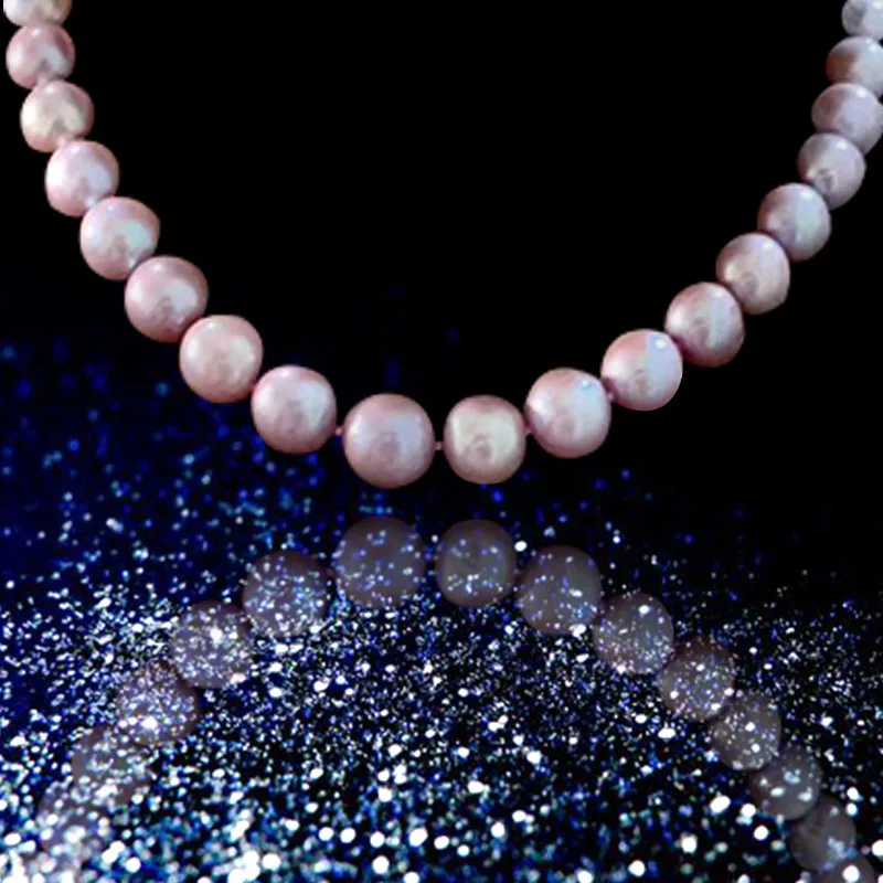 MADALENA SARARA AAA High Quality Natural Purple Pearl Necklace Strand 11mm Fine Luster Brightness Perfect Round 18&quot | Украшения и