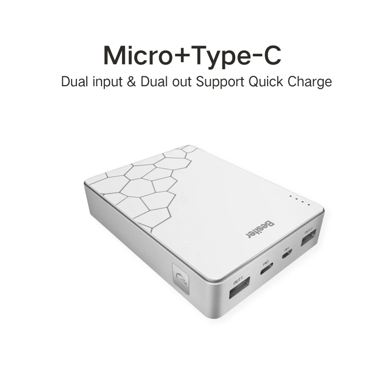 Besiter 10000 мАч Quick Charge запасные аккумуляторы для телефонов смартфонов батарея