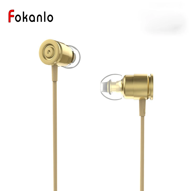 Высочайшее качество металла золота наушников Ear телефонов для Iphone samsung MP3 и