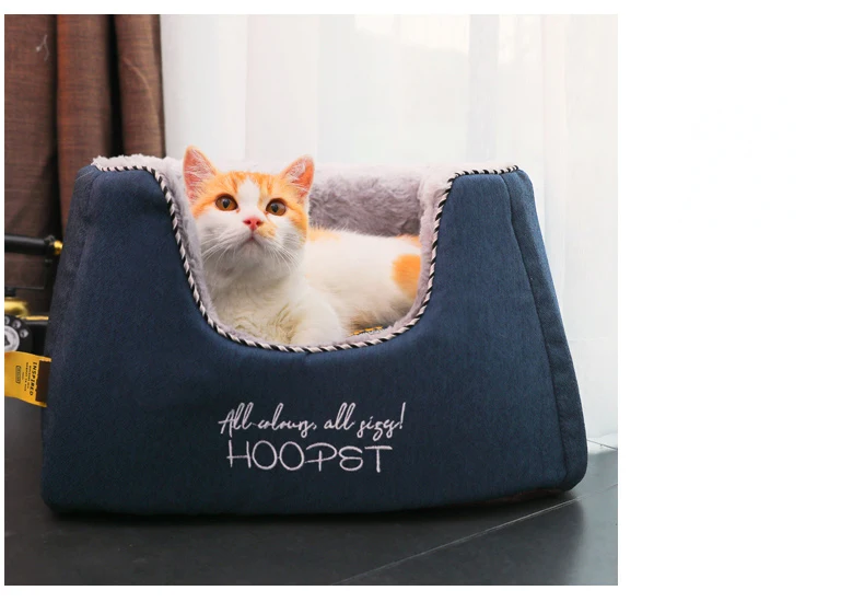 HOOPET домик для домашних животных, кошек, собак, мягкая зимняя теплая кровать для собак, мягкая подушка для сна для щенков, высокое качество