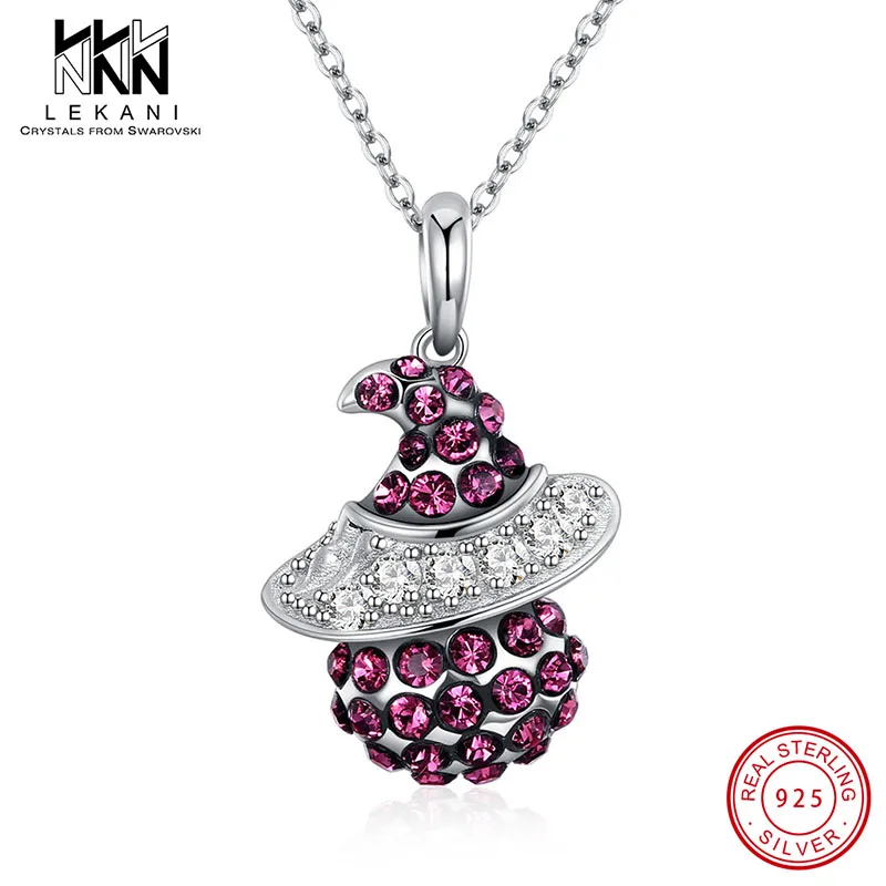Личное ожерелье кристаллами от Swarovski сказки ведьмы Подвески 3 цвета со стразами 925