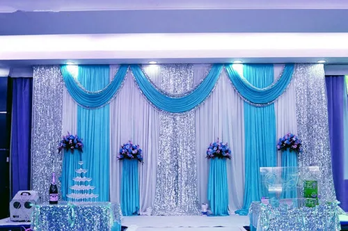 Свадебное украшение 3x6 метров ледяной шелк красивые свадебные сценические