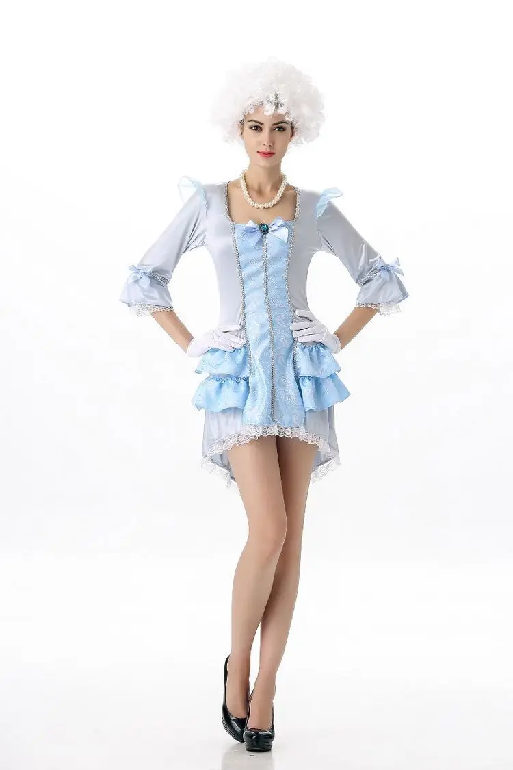 Женский костюм принцессы Снежной Королевы для взрослых короткое платье в