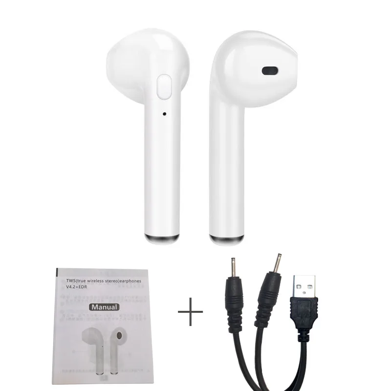 i7s TWS Mini Bluetooth Earphones Wireless Earbuds Stereo Sport with Mic for iPhone Samsung Xiaomi Huawei Smart Phone | Электроника