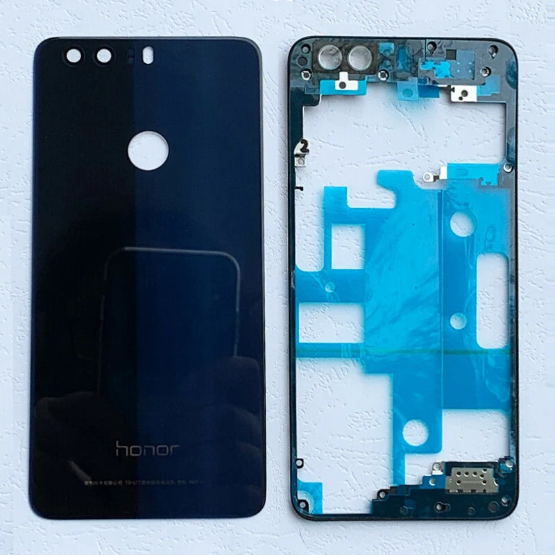 Новый для Huawei Honor 8 передний средний ободок + Крышка батарейного отсека задний