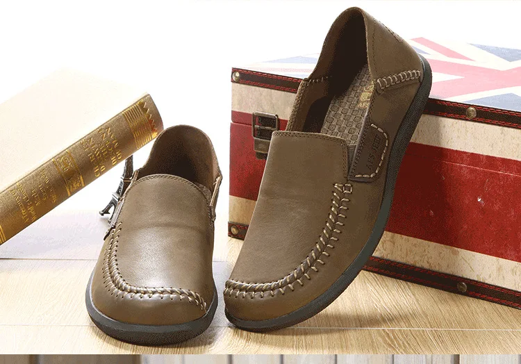 AFS JEEP 2556 Leisure men's shoes Casual walking driving British lazy boat size38-44 | Обувь