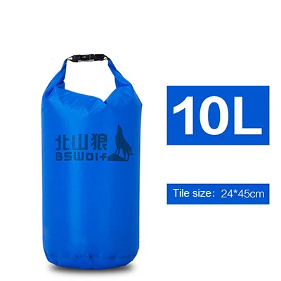 Blue 10L Сверхлегкая водостойкая сумка походы водостойкая сумка для плавания пляжная силиконовая Упаковка сухой мешок 5/10/20/30L - Цвет: Blue 10L