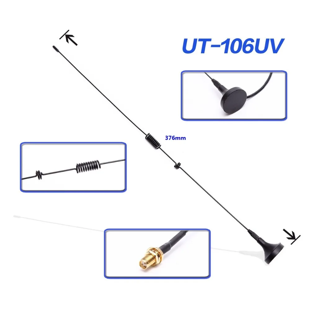 2pcs 100% original Nagoya UT-106UV Vehicle Mounted Car Antenna For Baofeng 888S UV-5R Two Way Radio Walkie Talkie  UT-106 SMA-F