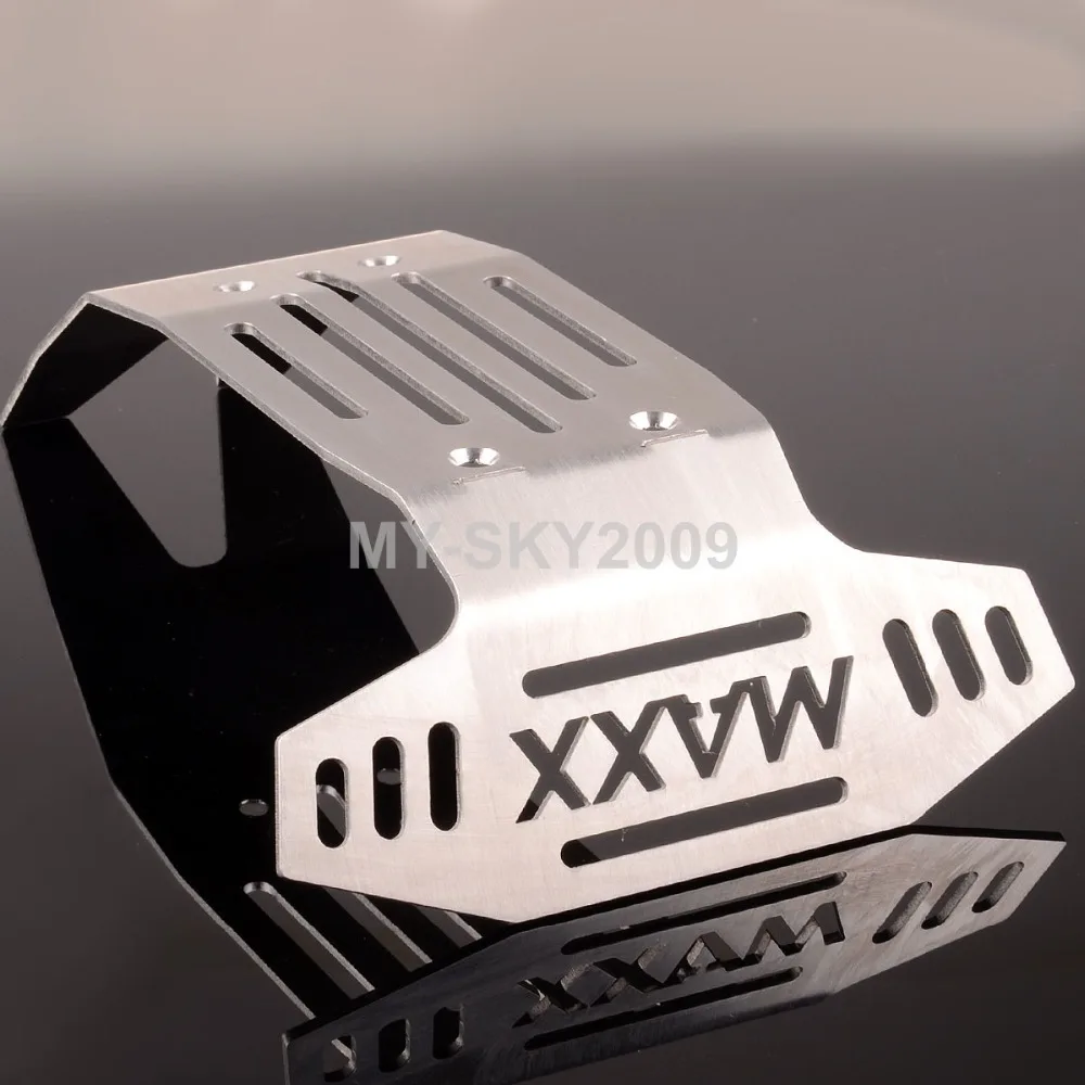 

Hollow Stainless Steel Chassis Armor Skid Plate set For RC Tuck 1/5th Traxxas X-Maxx XMAXX