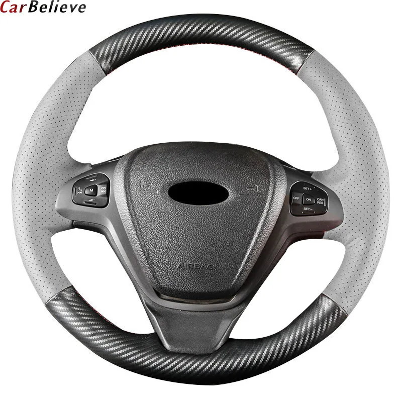 Автомобиль считаю подлинной кожаный чехол рулевого колеса автомобиля для Форд