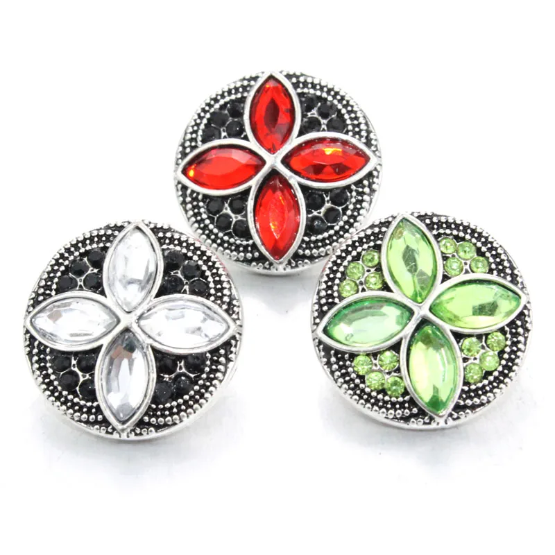3 цвета Mix 10 шт./лот Изящные Кристальные застежки для ювелирных изделий 18 мм браслеты с застежкой