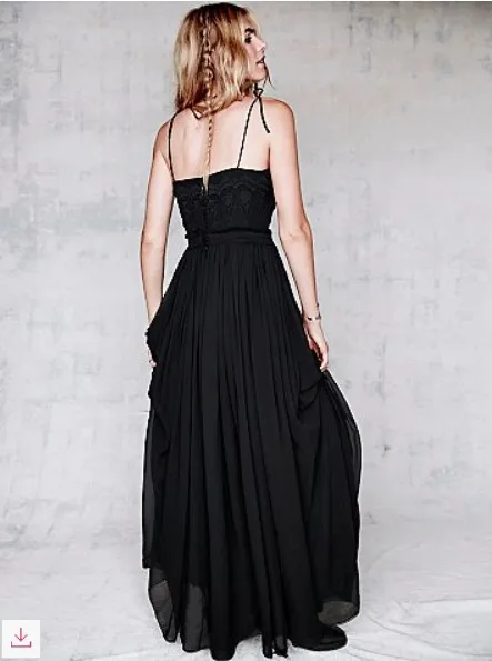 Vestido de noiva vestidos festa vestido longo без рукавов 2018 Новое модное Черное длинное строгое