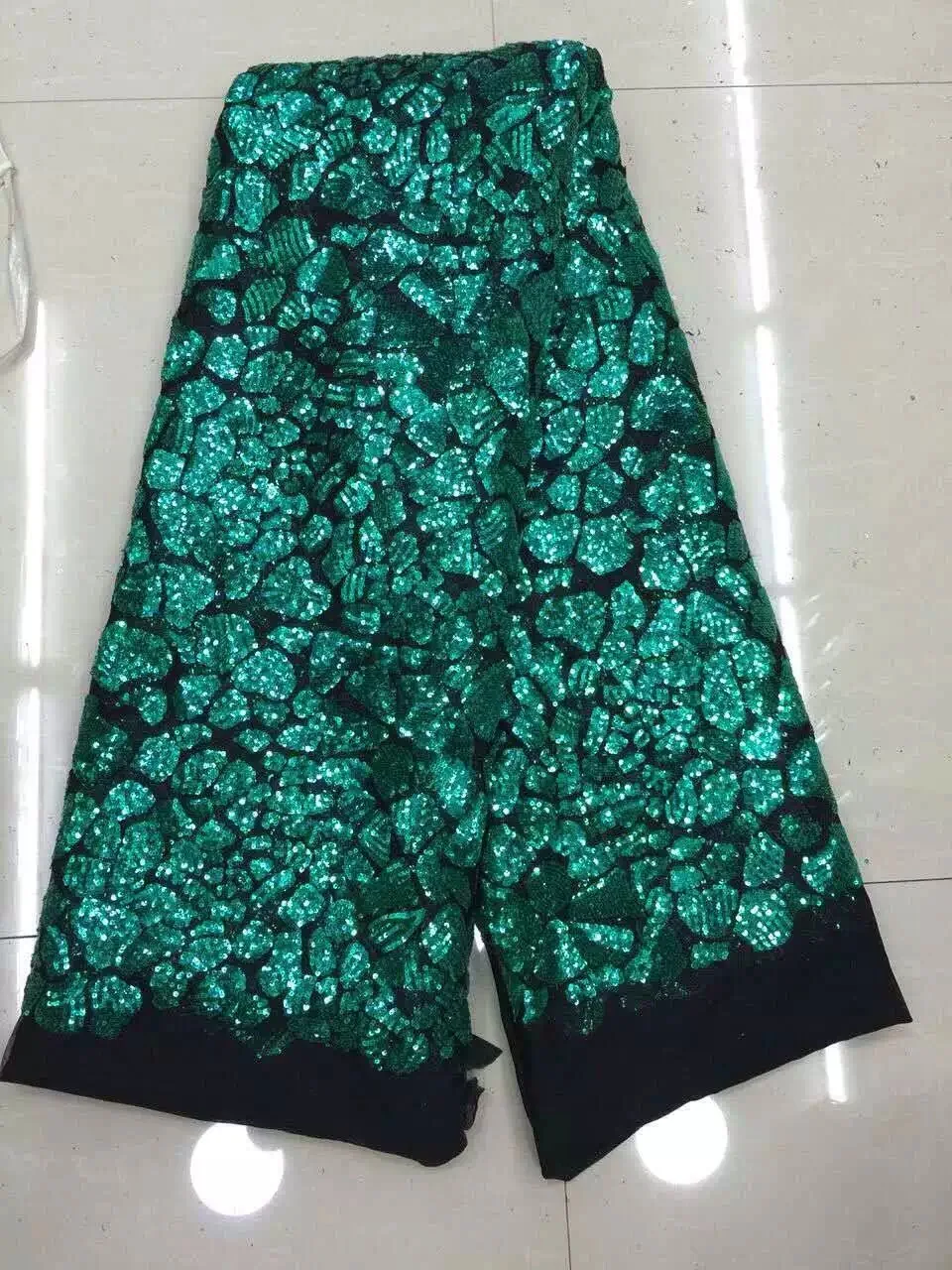 

Free Shipping by DHL!High quality African guipure lace fabric for sewing african cord lace fabric for wedding AMZ557 green