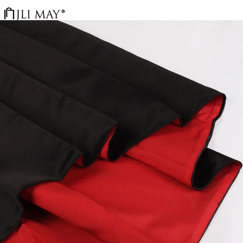 JLI MAY длинное черное платье на лето и весну винтажное вечернее элегантное