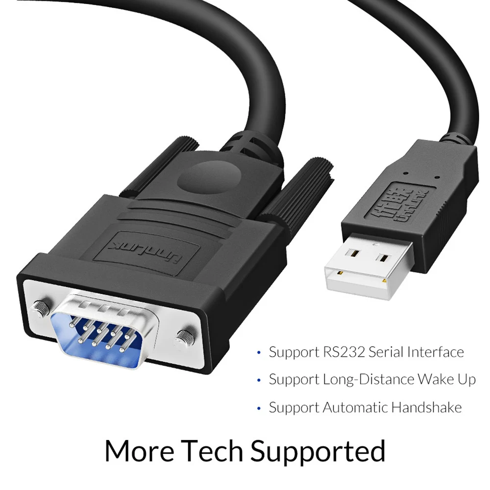 Последовательный Кабель-адаптер Unnlink 1 5 м USB к DB9 RS232 COM-порт кабель Pin для Win 7 8 10 XP Mac