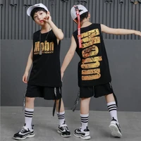 kid hip hop clothing casual t shirt tops performance pants girls boys jazz dance wear costumes ballroom dancing clothes outfits
