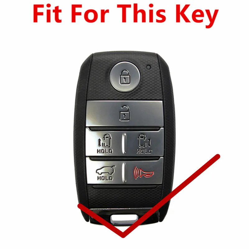 Чехол FLYBETTER из натуральной кожи для смарт-ключей 6 кнопок Kia Sedona/Grand/Carnival/Sorento