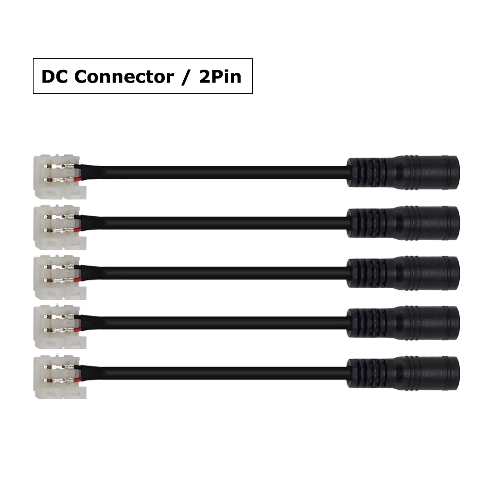 5 шт. Штекерная и гнездовая вилка постоянного тока 12 В Разъем питания адаптер