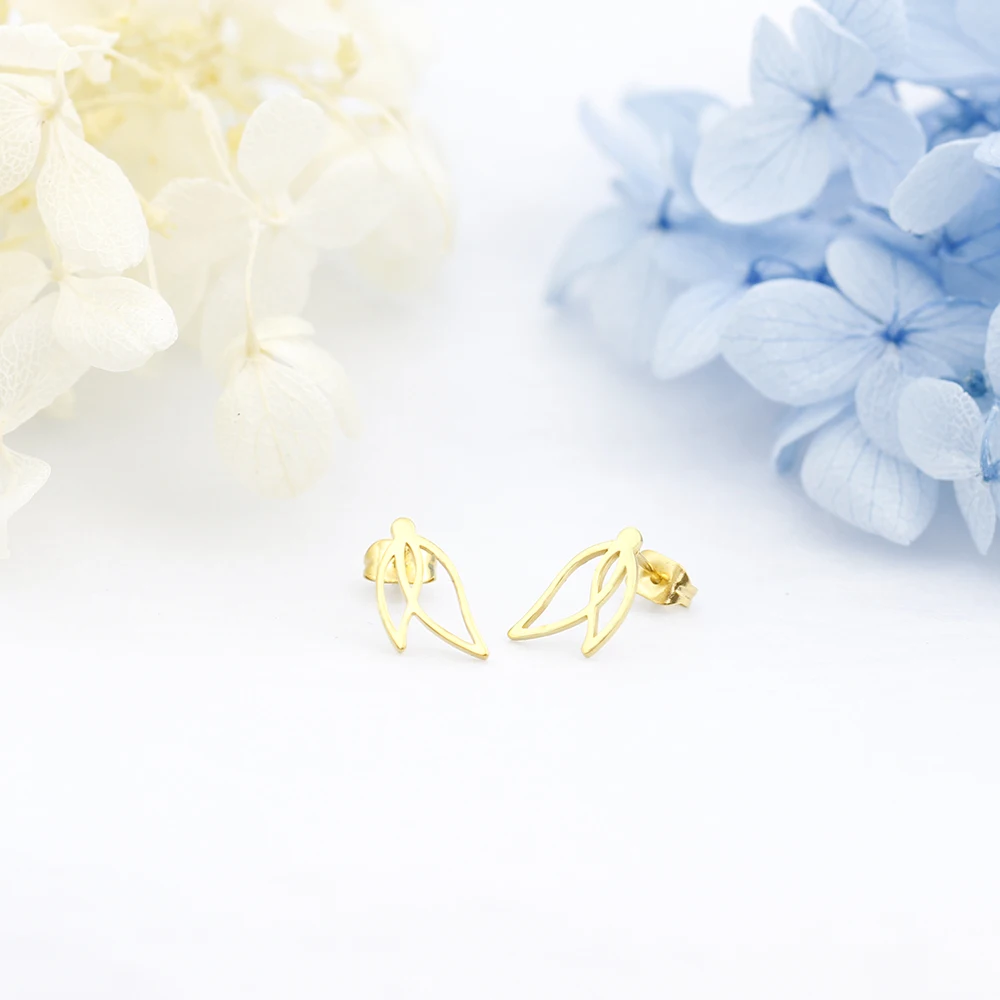 Женские серьги с листьями изысканные в форме кролика модные ювелирные изделия из