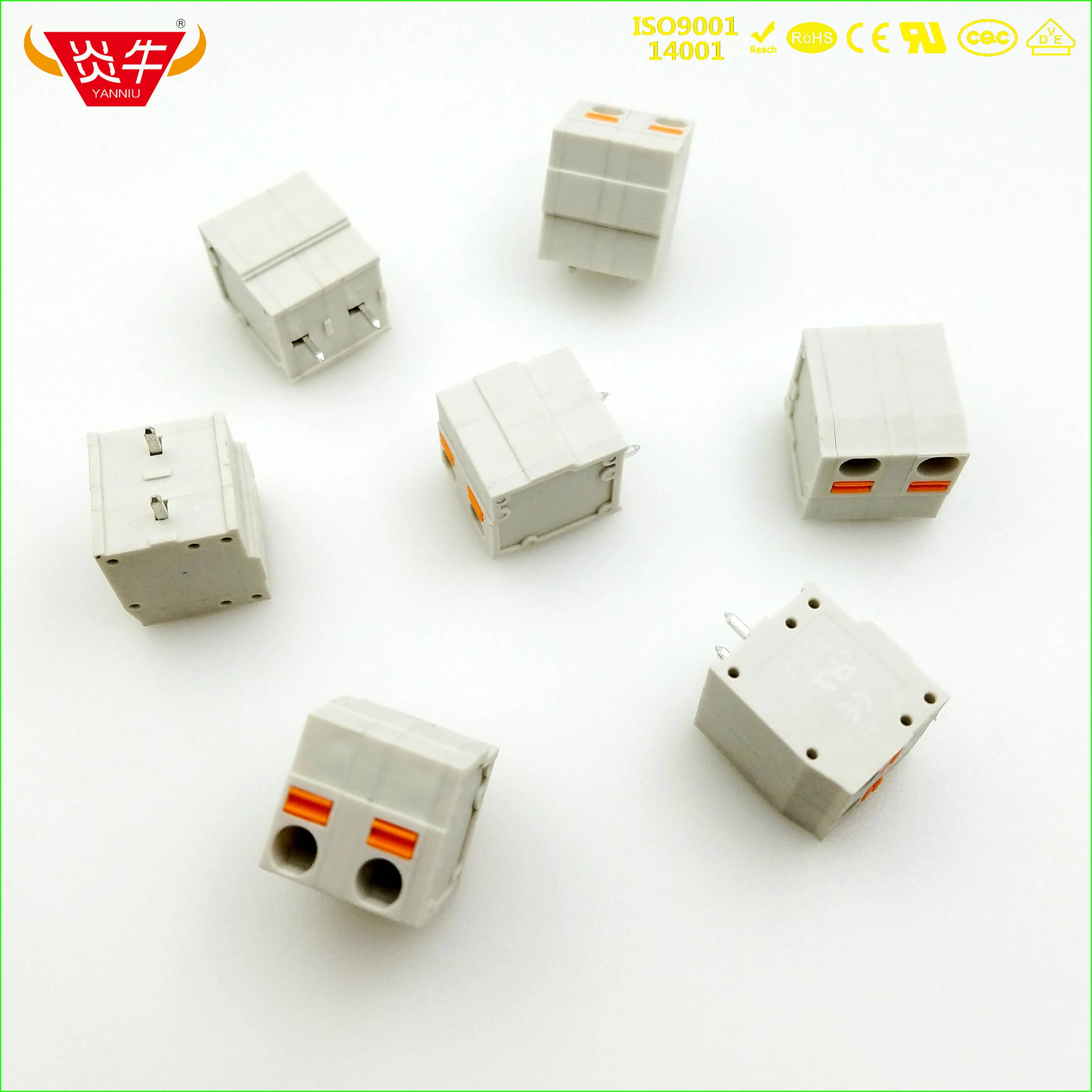 KF239 5,08 2P~ 12P PCB Пружинные клеммные блоки 5,08 мм 2PIN~ 12PIN Феникс контакт DEGSON KEFA YANNIU