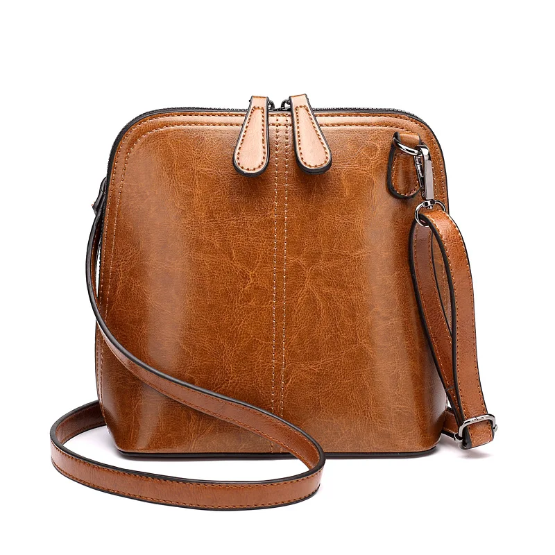 

Fashion Women's handbag Genuine Leather Shoulder Bags retro Women Shell Messenger Bag Designer Small Crossbody Bags bolsos mujer