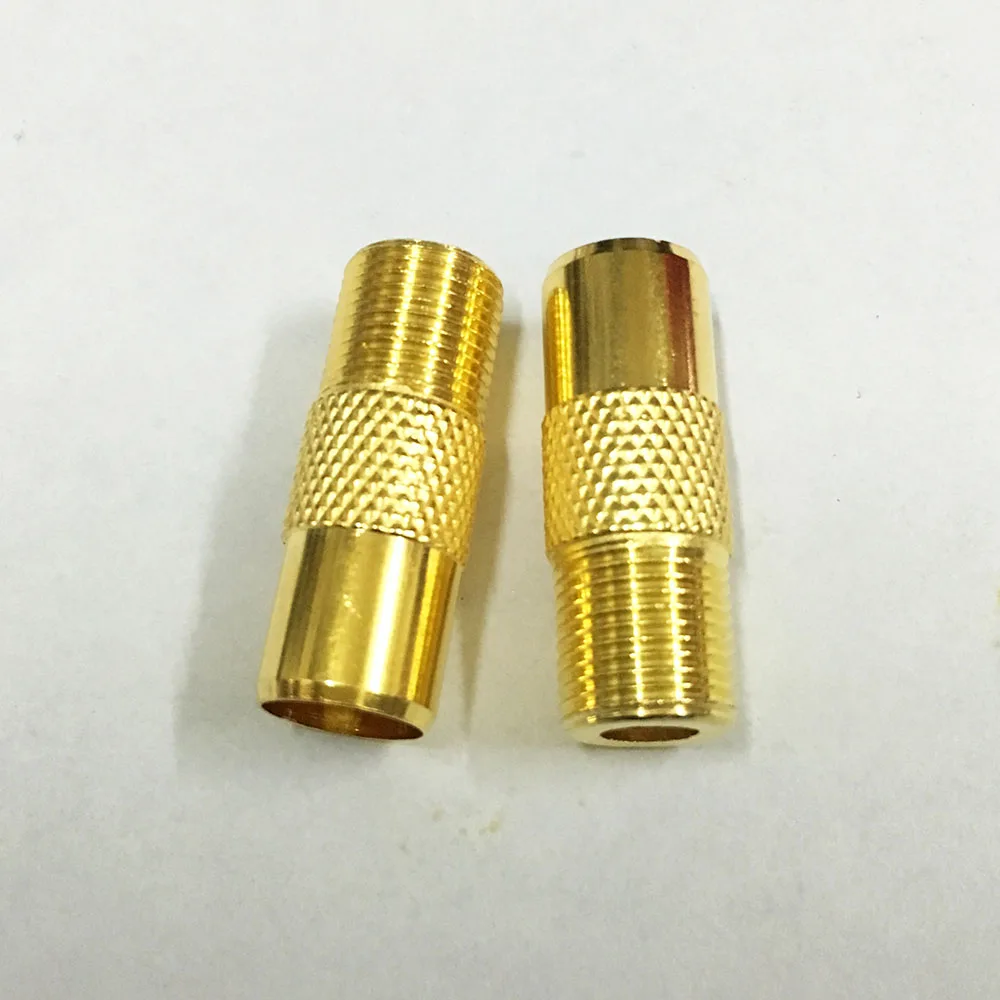 100 шт. золотые коаксиальные Радиочастотные Разъемы Адаптера ТВ PAL папа к F мама M/F