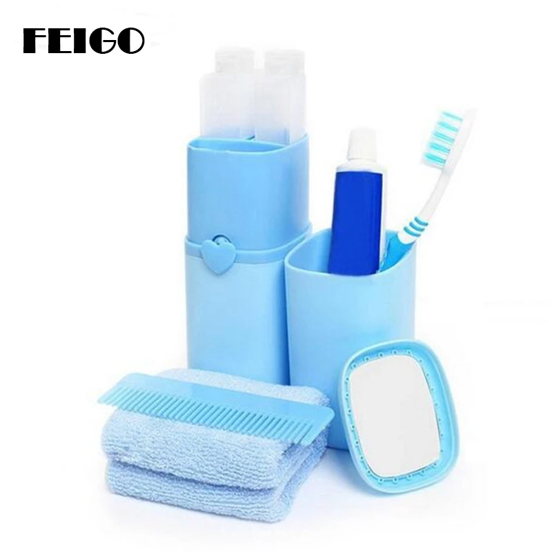 FEIGO Новый портативный 5 шт./компл. набор для мытья зубной щетки Зубная паста