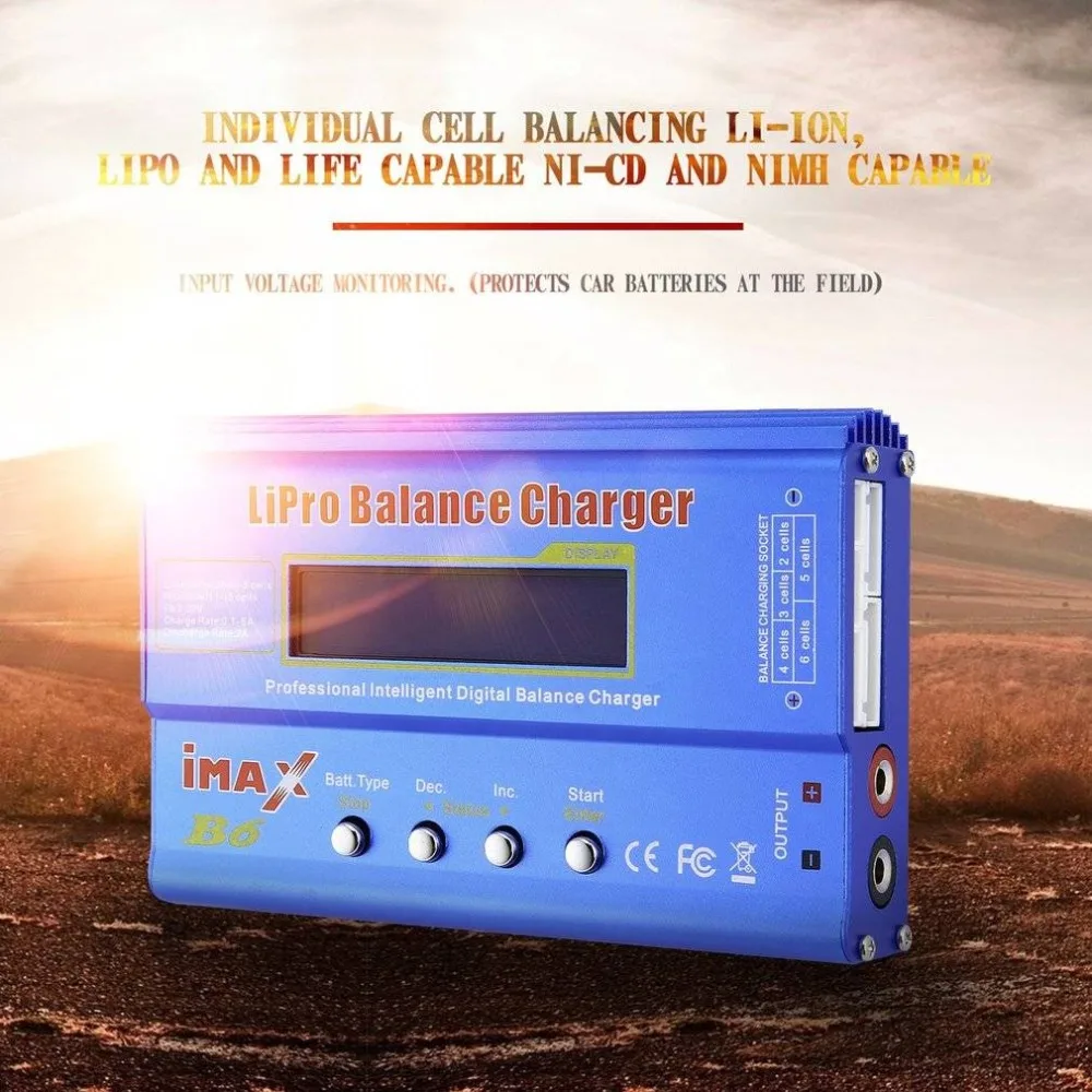 IMAX B6 Lipo NiMh литий-ионный Ni-Cd RC Батарея баланс цифровой Зарядное устройство Dis |