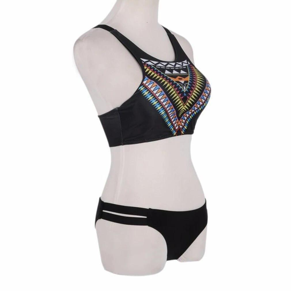 2017 Retro Black Sexy Bikini Set Summer Beach One Swimwear Swimsuit Lady Charming Bathing Suit S/M/L Size |