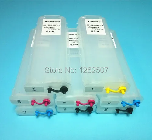 70 пустой пополняемый картридж для чернил с чипом автосброса Hp Designjet Z2100 Z5200