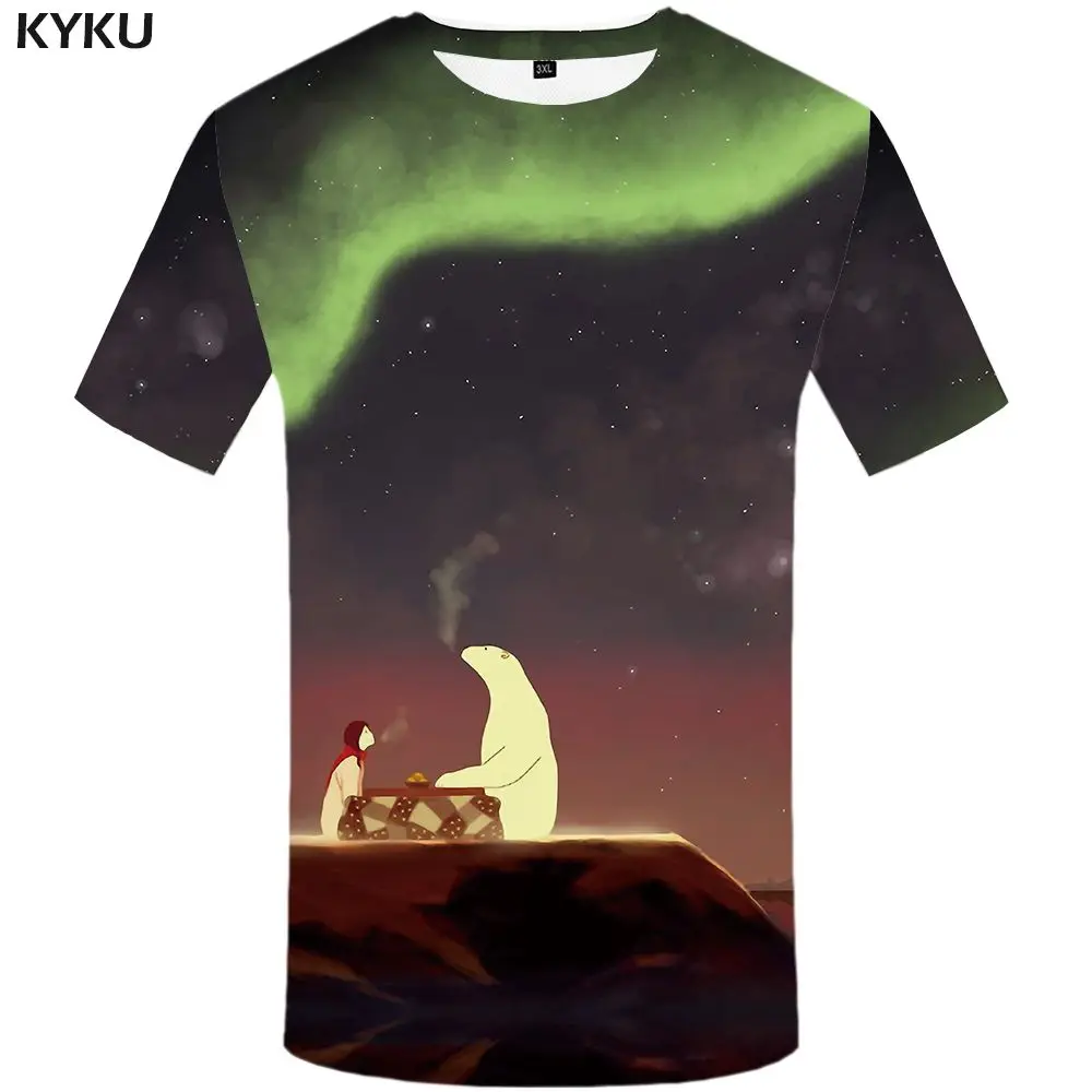 3d t shirt 20 KYKU космический корабль Футболка Мужская Механическая футболка Забавные футболки хип-хоп Футболка уличная горная 3d футболка Черная мужская одежда - Цвет: 3d t shirt 20