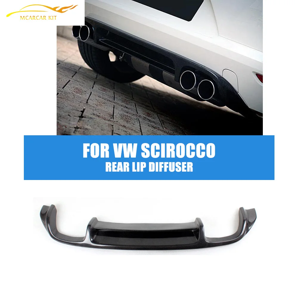 Карбоновое волокно/FRP задний спойлер диффузор для Volkswagen VW Scirocco стандартный бампер 2009-2011