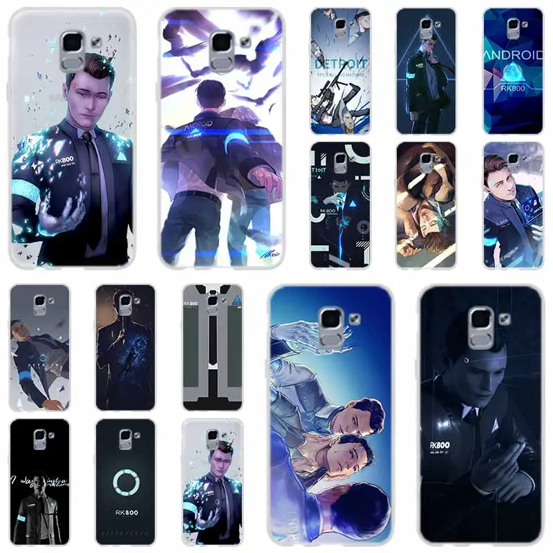 Детройт стать человеком RK800 Коннор для телефона чехол Samsung Galaxy j6 J8 J7 J5 J3 J4 Plus 2018 2017