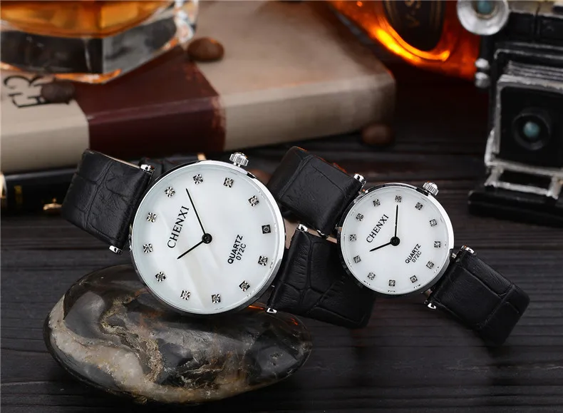 Роскошные часы от ведущего бренда модные кварцевые парные Классические