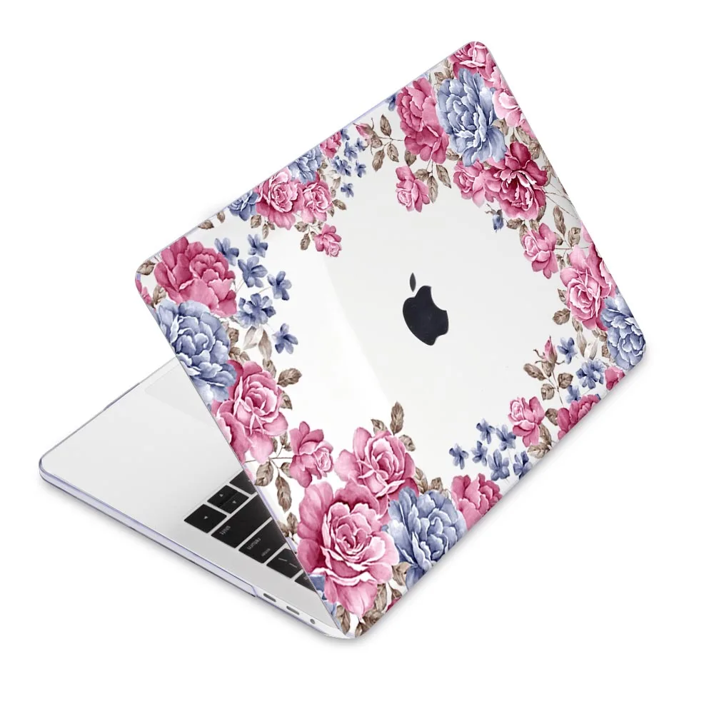 Чехол Redlai для Macbook New Pro 13 15 w/o Touch bar Air 13 A1932 чехол для ноутбука Air Pro retina 12 13 15 жесткий чехол с цветочным принтом - Цвет: B067