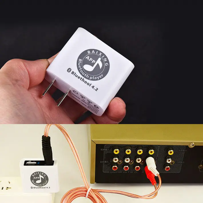 AC110~220V Bluetooth 4.2 APP Control Audio Receiver Stereo Sound U disk Player | Электронные компоненты и