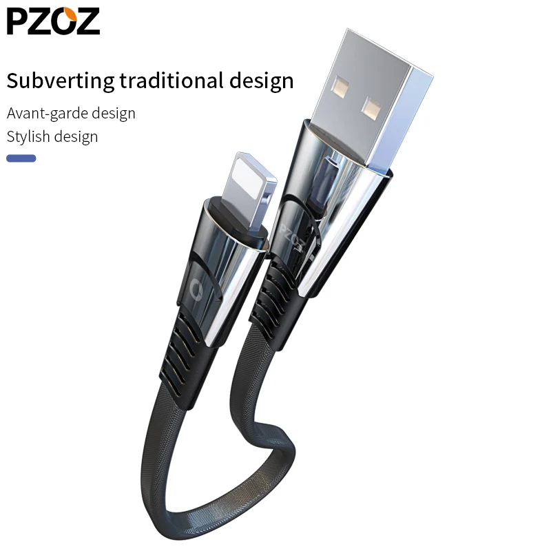 Зарядный кабель PZOZ для iphone Xs Max металлический сплав цинка Usb быстрая зарядка X 8 7 6 s