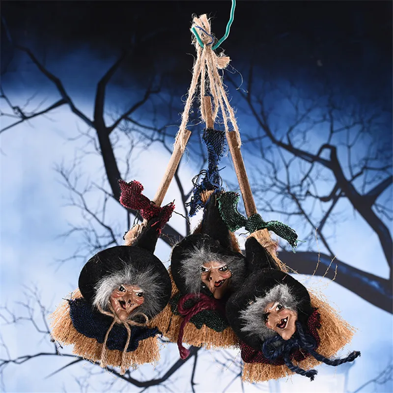 3 шт./лот деревянные украшения на Хэллоуин подвесная ведьма в стиле ретро