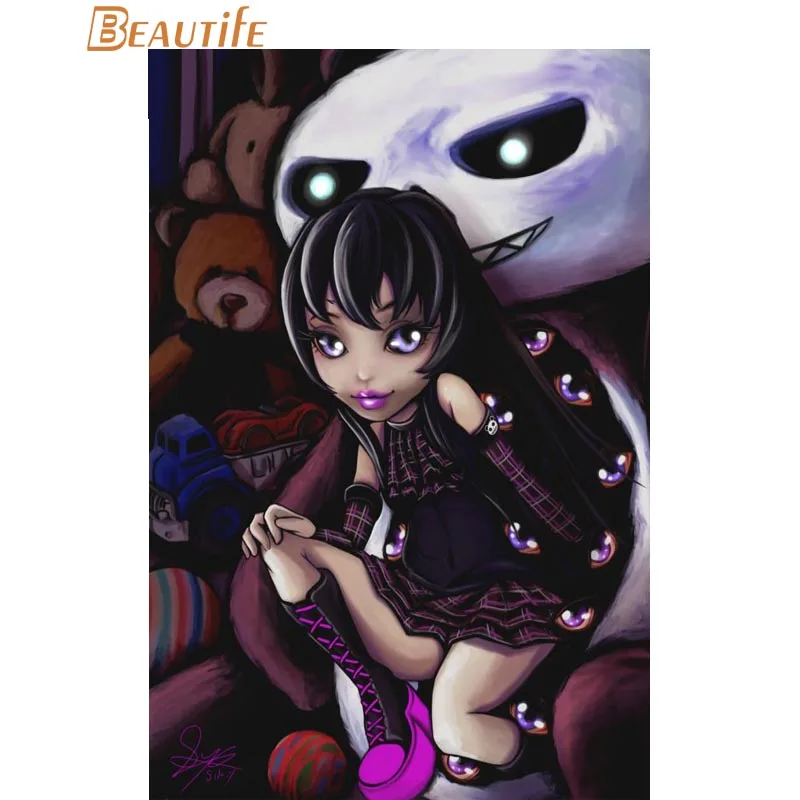 Monster High 5 плакат ткань Шелковый украшения дома настенный художественный тканевый