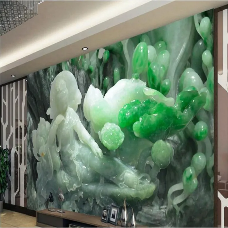 

beibehang Large Custom Wallpaper Yu Guanyin Relief Fresco Bedroom Living Room Sofa TV Background Decorative